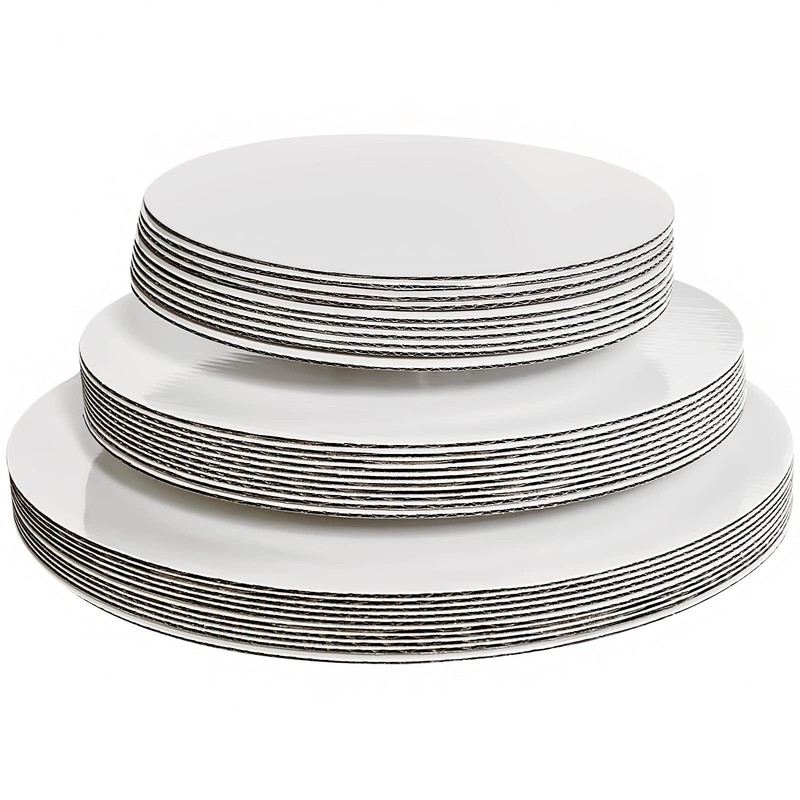 30-Pack White Cake Board RoundsCircle Cardboard Base Boards 8 10 and 12-Inch….
