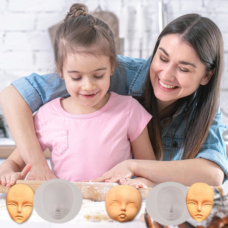 Face Doll Head Silicone Molds Doll Cake Decoration Fondant Mold,For Cookies Cand gallery