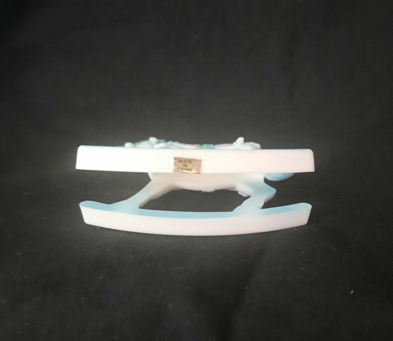 Vintage Blue Rocking horse Cake Topper/decration Hanging Ornament. gallery