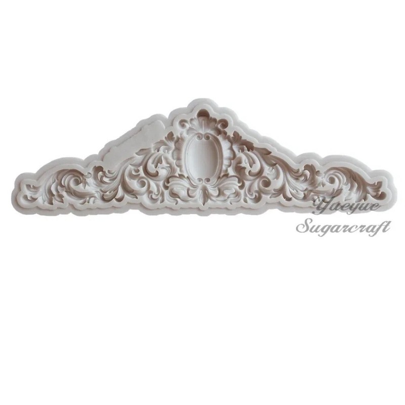 Leaves Relief Cake Border Rose Flower Lace Fondant Cake Decorating Silicone Mold gallery