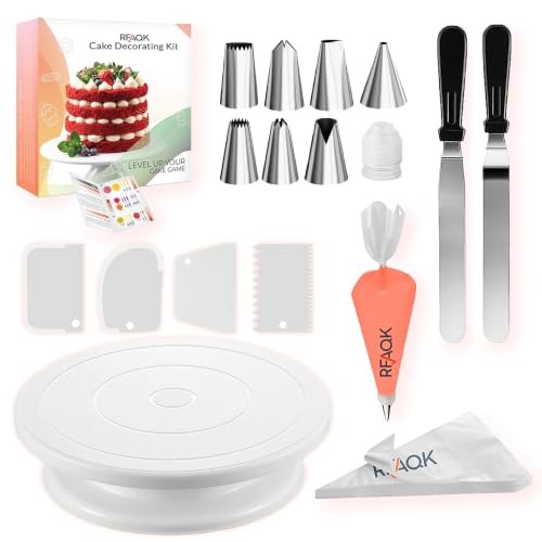 35PCs Cake Turntable and Leveler-Rotating Cake Stand with Non Slip pad-7 gallery