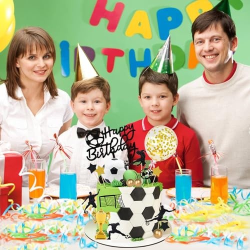 Cake Topper 29pcs Ball Player Cake Decorations Football Birthday Cake Soccer gallery