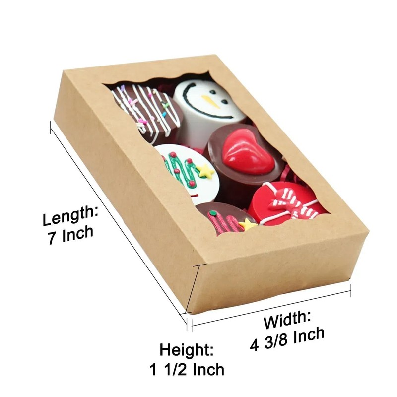18 Pcs Cookie Treat Boxes with Window for Christmas Holiday Pastry Box gallery