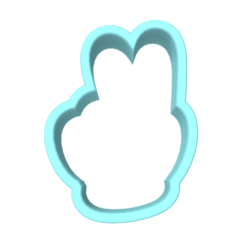 Peace Fingers Cookie Cutter & Stamp #1 | Peaceful Retro Vintage 70s Hand gallery