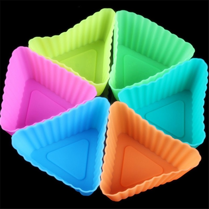 Flexible Orange Silicone Baking Molds Non Stick Oven Safe for Cupcake Muffin gallery