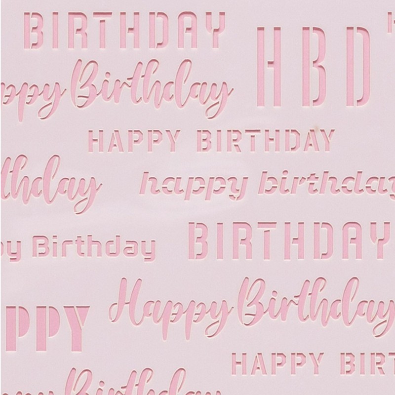 Happy Birthday Festa Cake Stencil Reusable Decorating Template Party Baking gallery