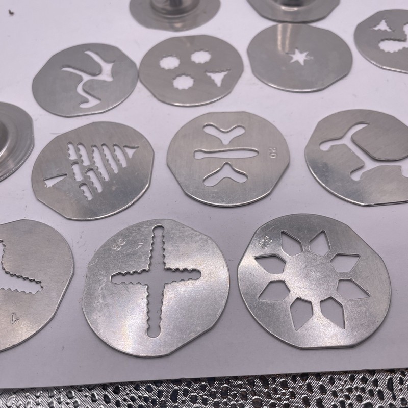 Vintage Mirro Cookie Press 12 Discs And 3 Tips Aluminum Replacement Only gallery