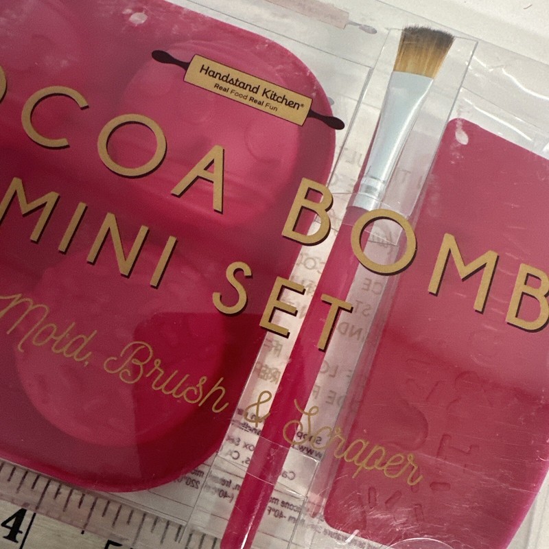 Hot Chocolate Bomb Silicone Mold Set NEW Mold, Brush and Scraper Pink NEW/OPEN gallery