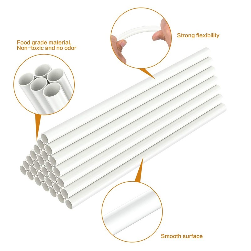 10 Pcs White Plastic Cake Dowel Rods 9.5 Inch Tiered Cake Supports gallery
