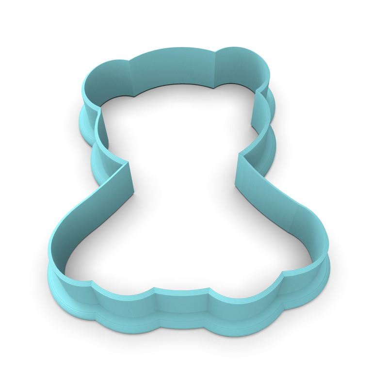 Teddy Bear Cookie Cutter & Stamp #1 | Baby Shower Bear Cuddle Stuffed Animal gallery