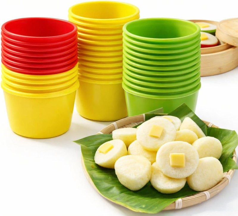 Puto Molder Filipino Silicone – 18 Pcs Puto Mold Cups for Steamer Filipino, Kuts