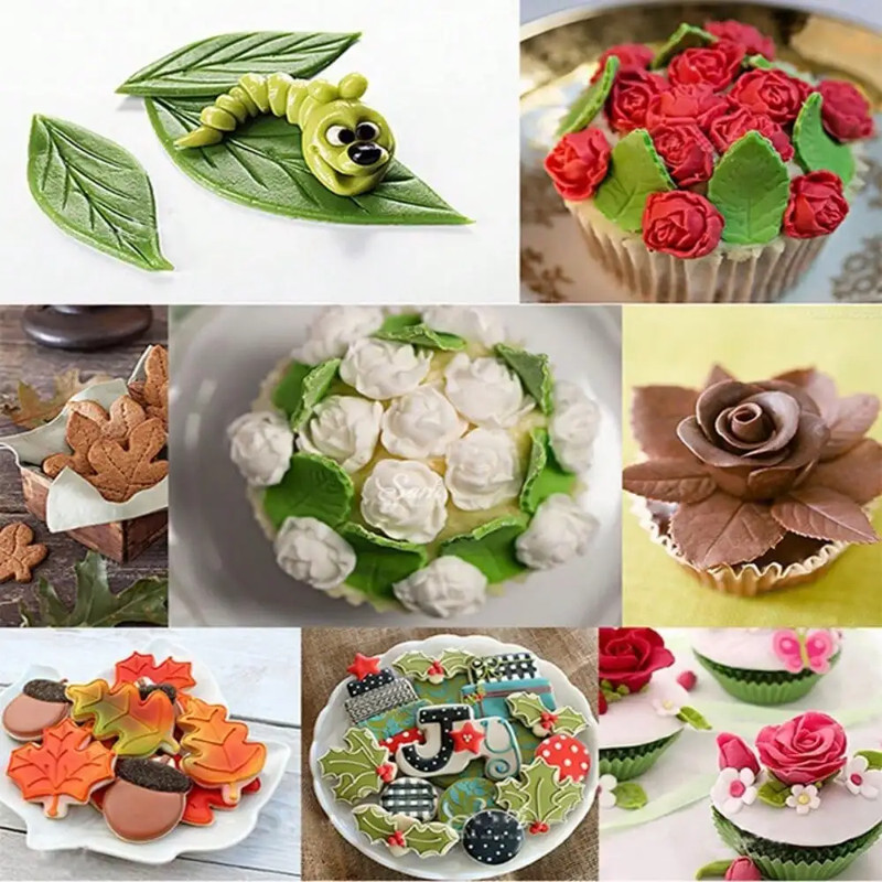 1PC Leaf Silicone Mold 3D Fondant DIY Pudding Chocolate Candy Dessert Fondant Ha gallery