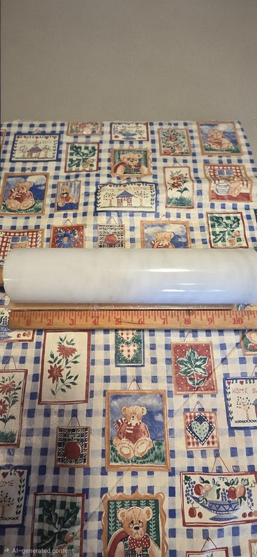 Gourmet Kitchen White Marble Rolling Pin Wood Handles Cradle Stand Baking Pastry gallery