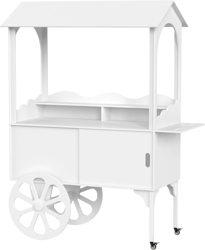 Candy Cart for Party - Cake Stand - Dessert Cart with Wheels & Storage Cabinet gallery