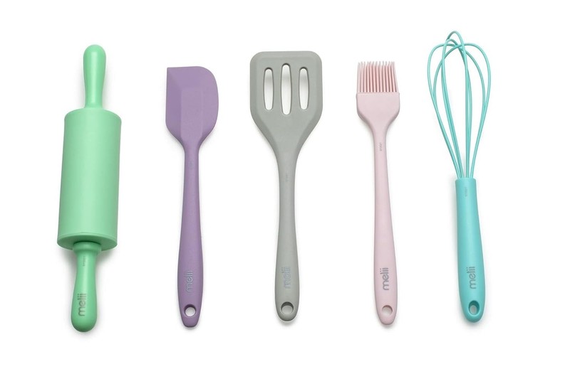Mini Baking Tool Set 5 Pieces Kids Cooking Utensils Play Kitchen Accessories