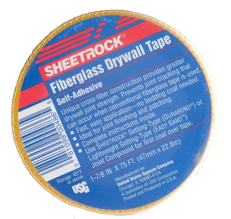USG J-781C Sheetrock Fiberglass Drywall Tape, 75′ Length x 1-7/8″ Case of 24
