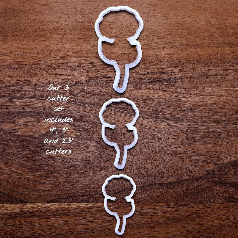 Rose Cookie Cutter Set and Optional Stamp: 2" to 10" Spring Wedding Baking Mold gallery