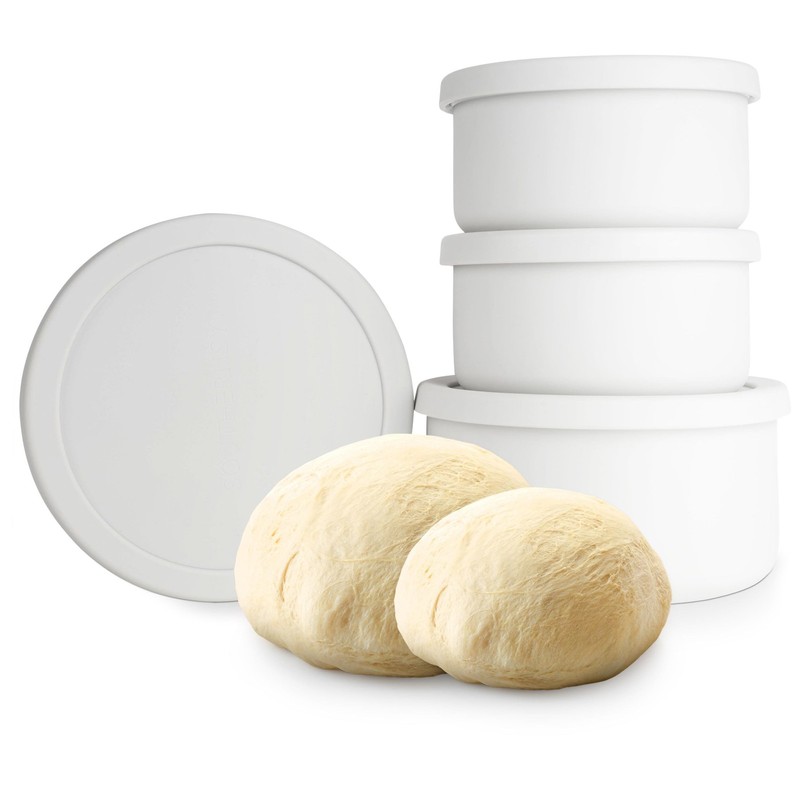 Pizza Dough Proofing Box | 1300 ml and 700 ml Silicone Stackable Pizza Dough …