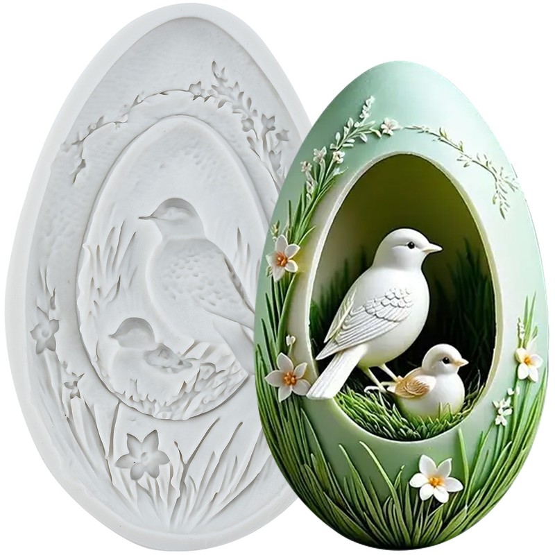 Easter Egg Bird Silicone Mold Fondant Cake Decorating Chocolate Candy Mold