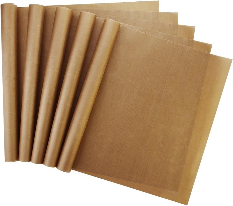 5 Pack Non Stick Teflon Sheet, Bantoye 16 x 24" PTFE Transfer 16x24, Brown