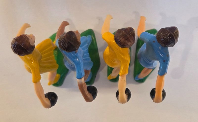 Vintage Wilton Bowling League Women Cake Topper Figures 1960s Mid Century Craft gallery