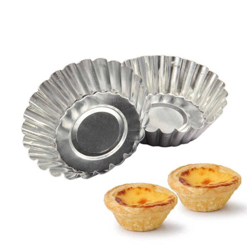 10Pcs Eggs Tart Molds Aluminium Mini Tart Pans Mini Molds for Bread gallery