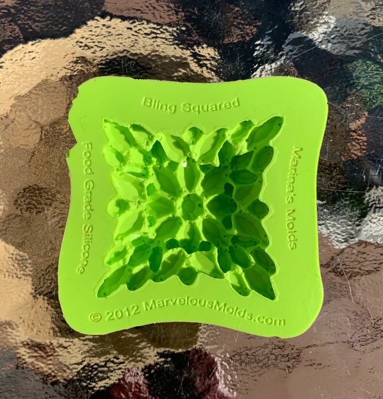 Bling Squared Brooch Mold by Marvelous Molds