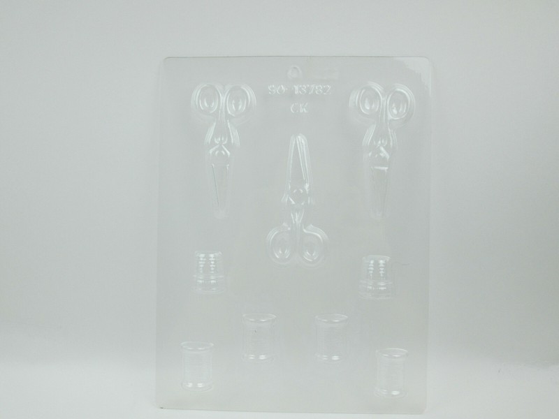 Candy Mold Assorted Sewing Shapes 3 Designs Clear Plastic CK Products 90-13782