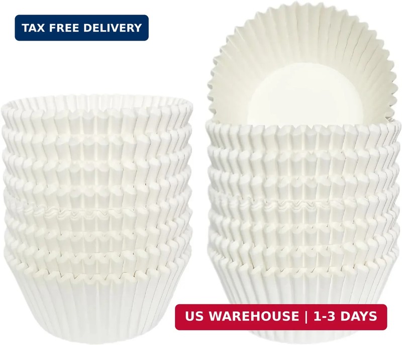 200 Count Non-stick Standard White Cupcake Liners, Food-grade Parchment Muffin L