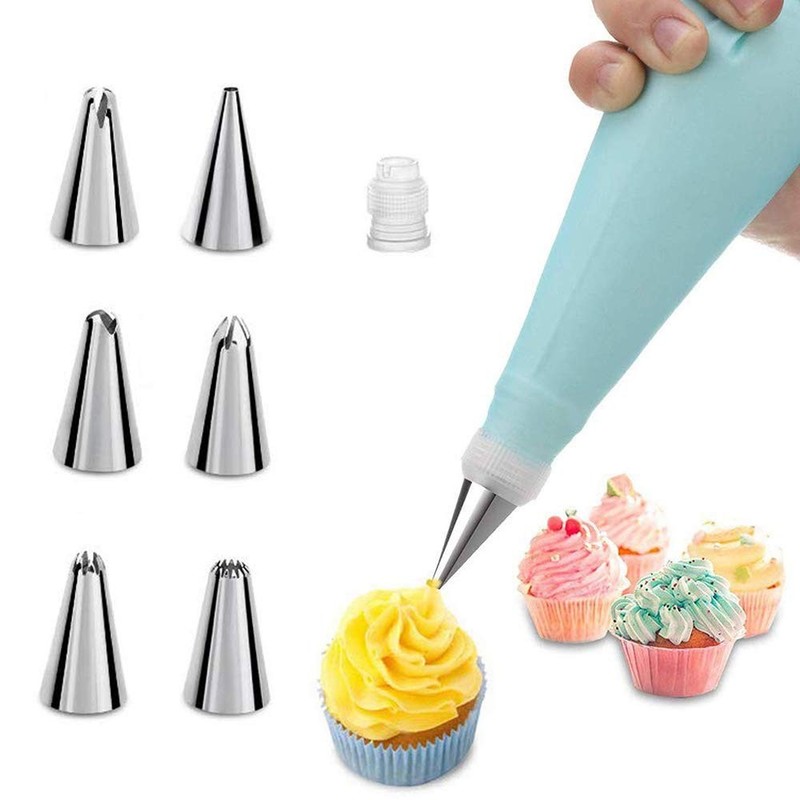 Piping Bag And Tips Kit Cake Decorating Baking Supplies Cupcake Icing Pastry