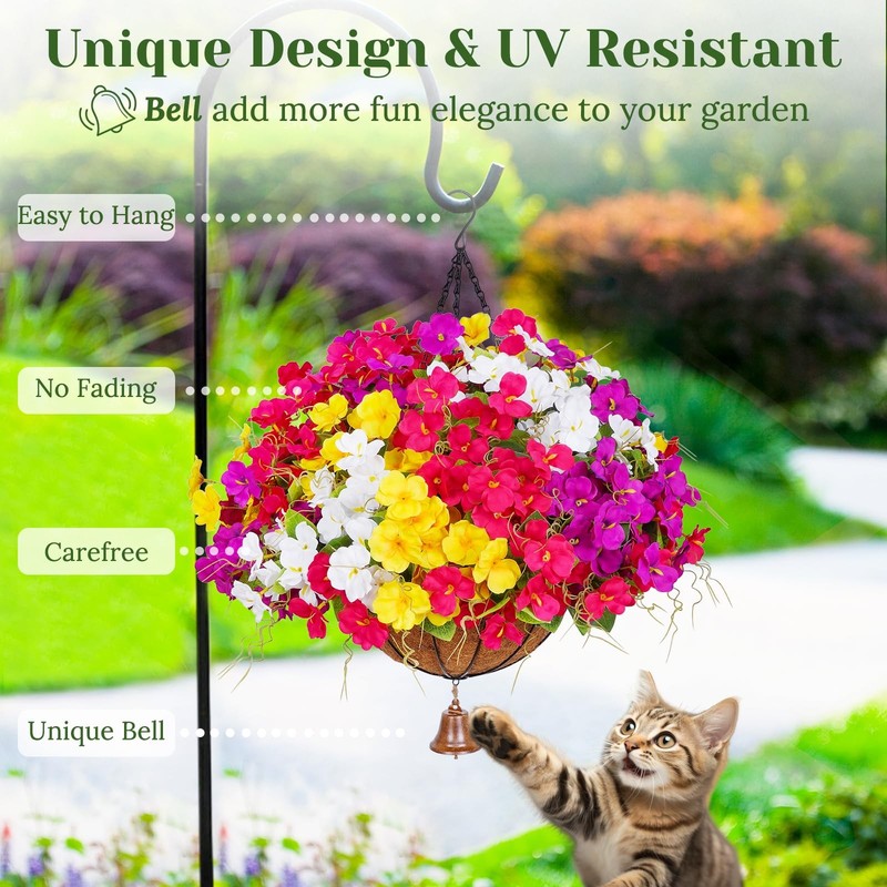 Dolicer Look Real Artificial Hanging Flowers For Outdoors Realistic Artificial gallery