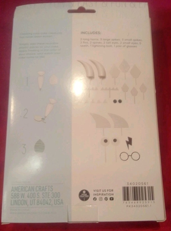 Cake Decor Face Cake Kit Monster Pattern 23 Pieces Horns Eyes Spikes Glasses gallery