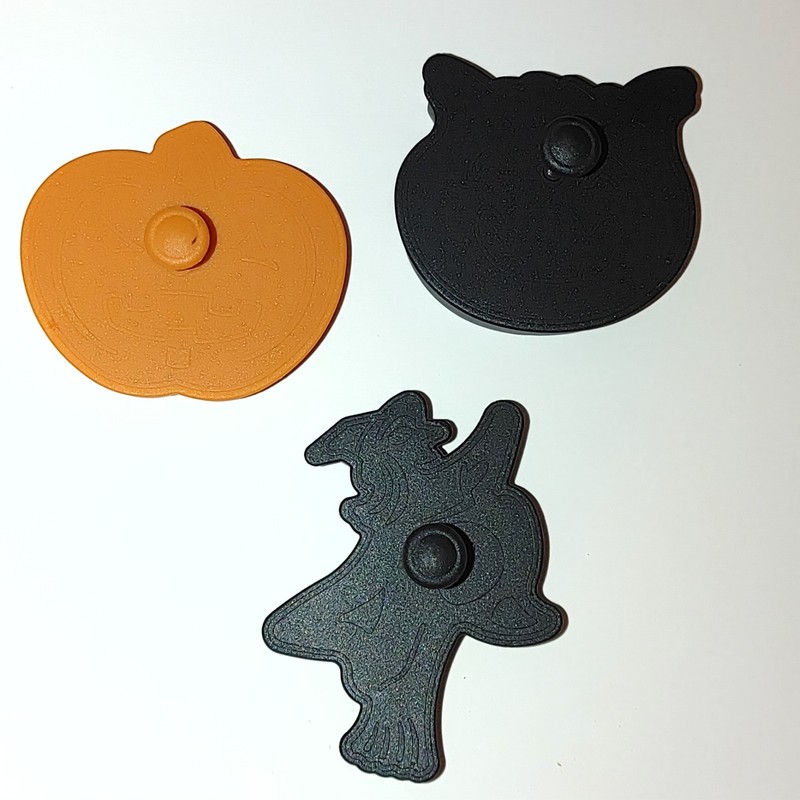Williams Sonoma Halloween Cookie Pastry Cutters Plunger Handle Pumpkin Witch Cat gallery