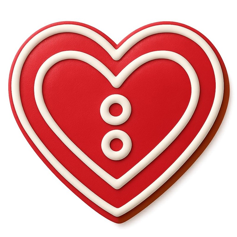 Heart-Shaped Small Button Cookie Cutter & Stamp, Fondant & Clay - 4x3.8 gallery