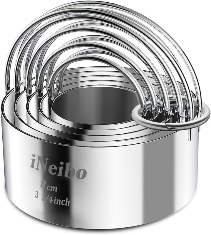Ergonomic Round Biscuit Cutter Set with Arched Handle - Heavy-Duty Dough Cutting gallery