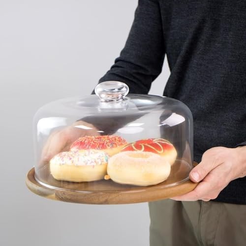 10" Glass Cake Dome Cover Round Clear Pastry Display Cloche Food Service Lid gallery