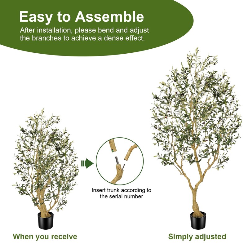 Phytree Faux Olive Tree 7Ft Olive Trees Artificial Indoor Large Fake Tree gallery