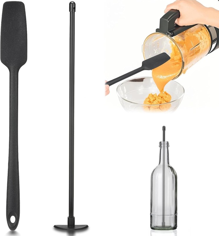 Blender Spatula Set, Under Blade Bottle Scraper and Jar Scraper Blender,