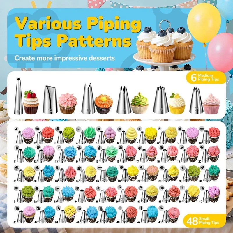 Cake Decorating Tools Supplies Kit 164pcs Baking Accessories - Piping Bags an... gallery