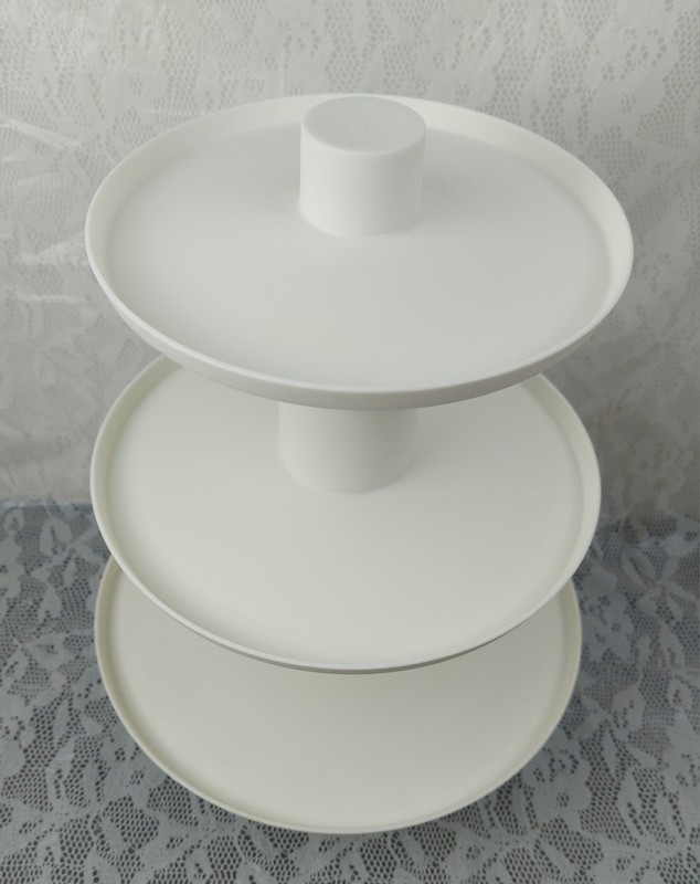 Wilton 3-Tier Cupcake Treat Tower Stand Holder Display Stacked White Desserts gallery