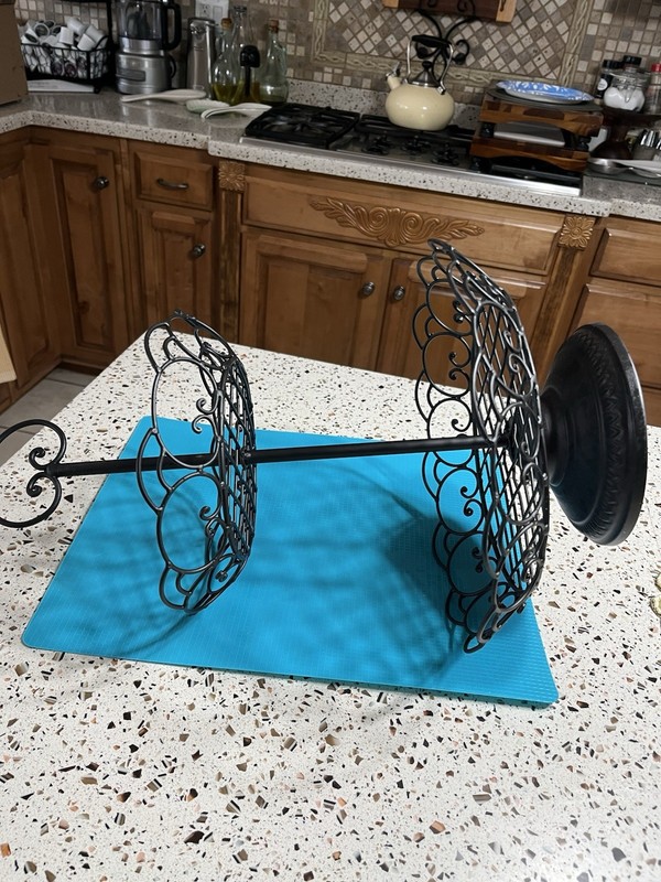 Black Two Tiered Metal/Wire, Dessert, Or Cupcake Stand gallery