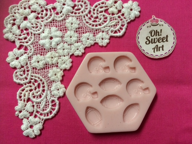 Football set Sports silicone mold fondant cake decorating cupcake topper FDA