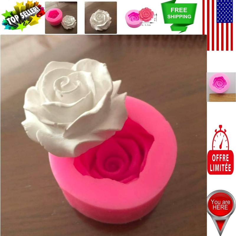 Dishwasher Safe Rose Silicone Cake Mold for Unique Chocolate and Jelly Creations