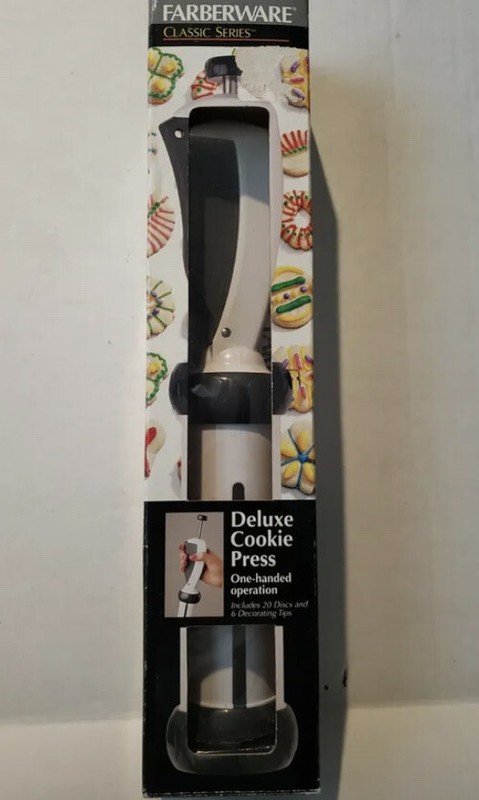 FARBERWARE Deluxe Cookie Press 'Classic Series' One Handed Operation-20 Discs@Y gallery