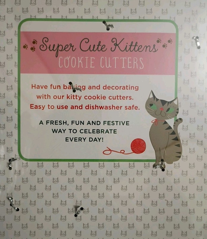 Party Partners 4 Metal Cat Cookie Cutters 2-4" Each NEW gallery