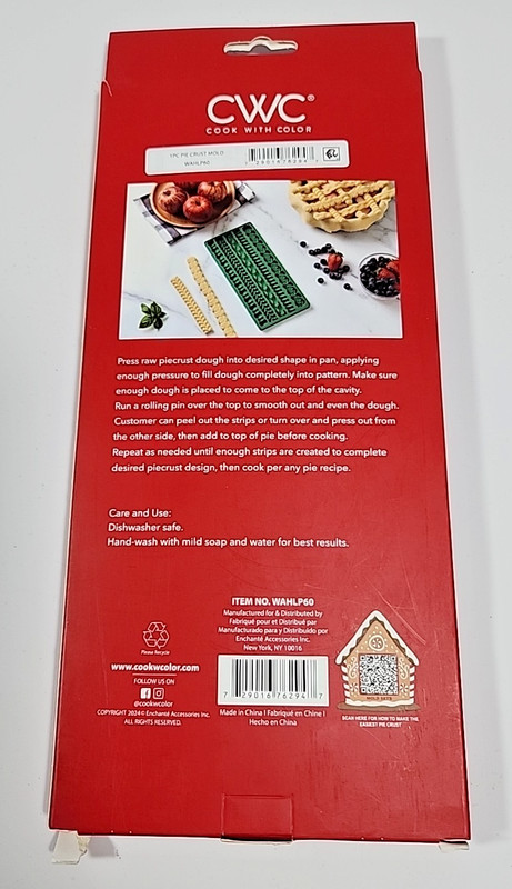 CWC Cook With Color Silicone Decorative Pie Crust Mold -Green New gallery