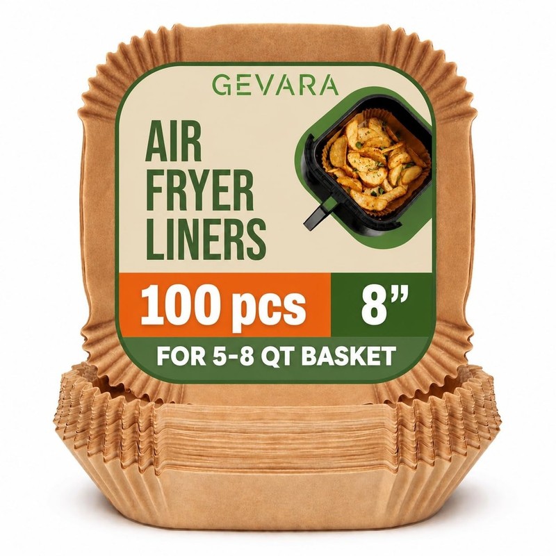 Air Fryer Liners Disposable, 8 Inch Square Parchment Paper for Air Fryer, Non...