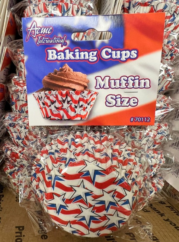 1500 USA Stars Muffin Cupcake Liners Paper Baking Cups 1500 Regular Size NEW gallery
