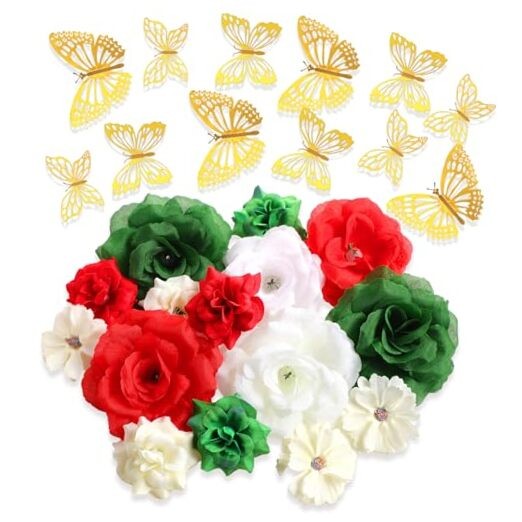 Knitgrip 27 Pcs DIY Graduation Cap Decorations Accessory Kit Include Green Red