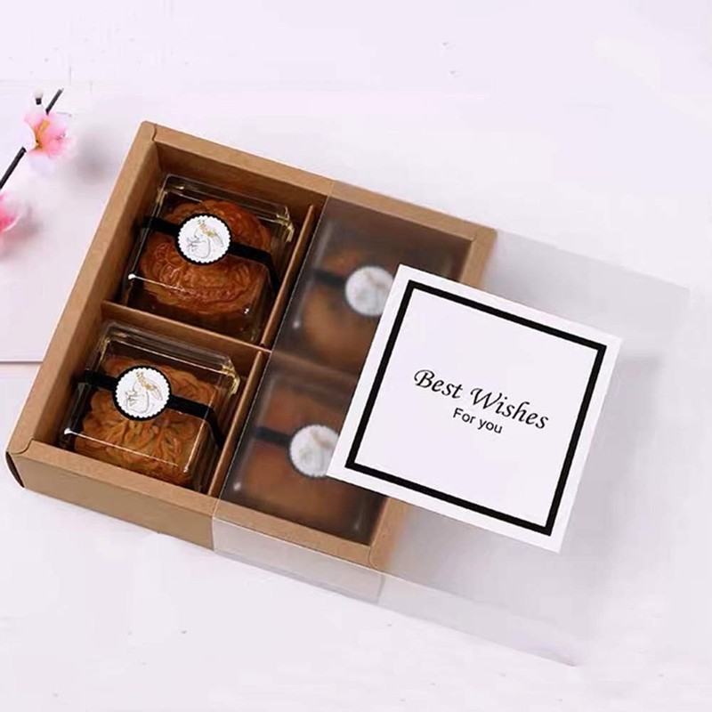 15 Packs Cupcake Boxes with Inserts and Display Windows,Brown Kraft Treats Gi…